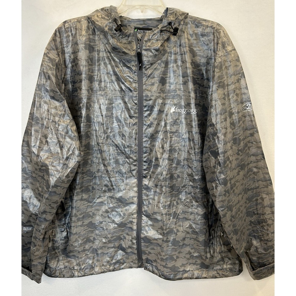 Frogg Toggs Men's Xtreme Lite Hooded Jacket Size XL/XXL Cloud‎ Camo II